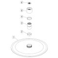 Vasca Urus 200mm Round Ultraslim Showerhead - Brushed Brass - 1