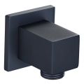 Vasca Square Wall Outlet Elbow - Matt Black - 0