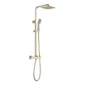Vasca Cosmo Square Thermostatic Bar Mixer w/Riser Kit - Brushed Brass - 0