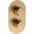 Vasca Urus Thermostatic Two Outlet Twin Shower Valve - Brushed Bronze - 0