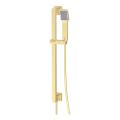 Vasca Cosmo Square Riser Rail Kit w/Elbow & Handset - Brushed Brass - 0