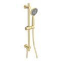 Vasca Urus Round Riser Rail Kit w/Elbow & 3 Mode Handset - Brushed Brass - 0