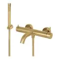 Vema Vema Tiber Wall Mounted Bath/Shower Mixer - Brushed Brass - 0