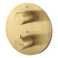 Vema Tiber Two Outlet Thermostatic Mixer - Brushed Brass DICM0854 - 0