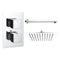 Vasca Cosmo Square Shower Valve & Kit Pack 1 - Chrome - 0