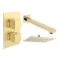 Vasca Cosmo Square Shower Valve & Kit Pack 1 - Brushed Brass - 0
