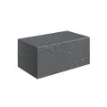 Vasca Scuro 800mm Wall Hung Storage Drawer - Grey Marble - 0
