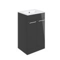 Vasca Forte 510mm F/S Furniture Pack - Anthracite Gloss w/Black Finishes - 2