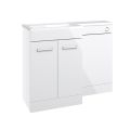 Vasca Fino 1000mm F/S L-Shape Pack & Basin (RH) - White Gloss  - 0
