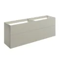 Vasca Sicily 1180mm Wall Hung 4 Drawer Basin Unit (No Top) - Matt Latte  - 0