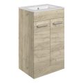 Vasca Forte 510mm F/S Furniture Pack - Oak w/Chrome Finishes - 2