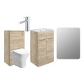 Vasca Forte 510mm F/S Furniture Pack - Oak w/Chrome Finishes - 0