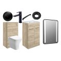 Vasca Forte 510mm F/S Furniture Pack - Oak w/Black Finishes - 0