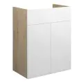 Vasca Liscio 500mm Standard Basin Unit - White Gloss (Oak Cab) - 0
