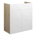 Vasca Liscio 600mm Standard Basin Unit - White Gloss (Oak Cab) - 0