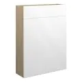 Vasca Liscio 600mm Slim WC Unit - White Gloss (Oak Cab) - 0