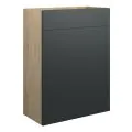 Vasca Liscio 600mm Standard WC Unit - Matt Graphite Grey (Oak Cab) - 0