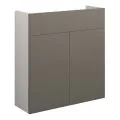 Vasca Liscio 600mm Slim Basin Unit - Matt Stone (Grey Cab) - 0