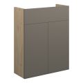 Vasca Liscio 500mm Slim Basin Unit - Matt Stone (Oak Cab)  - 0