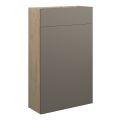 Vasca Liscio 500mm Slim WC Unit - Matt Stone (Oak Cab)  - 0