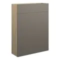 Vasca Liscio 600mm Slim WC Unit - Matt Stone (Oak Cab) - 0