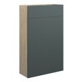 Vasca Liscio 500mm Slim WC Unit - Matt Green (Oak Cab)  - 0