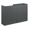 Vasca Liscio 1236mm Standard Basin & WC Unit Pack - Matt Graphite Grey (Oak Cab)  - 0