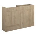 Vasca Liscio 1236mm Standard Basin & WC Unit Pack - Havana Oak (Oak Cab)  - 0