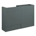 Vasca Liscio 1236mm Standard Basin & WC Unit Pack - Matt Green (Oak Cab)  - 0