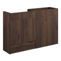 Vasca Liscio 1236mm Standard Basin & WC Unit Pack - Warm Walnut (Oak Cab)  - 0