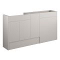 Vasca Liscio 1536mm Standard Basin  WC & 1 Door Unit Pack - Matt Dove Grey (Oak Cab)  - 0