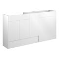 Vasca Liscio 1536mm Standard Basin  WC & 1 Door Unit Pack - White Gloss (Oak Cab)  - 0