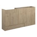 Vasca Liscio 1536mm Standard Basin  WC & 1 Door Unit Pack - Havana Oak (Oak Cab)  - 0