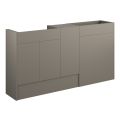 Vasca Liscio 1536mm Standard Basin  WC & 1 Door Unit Pack - Matt Stone (Oak Cab)  - 0