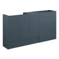 Vasca Liscio 1536mm Standard Basin WC & 1 Door Unit Pack - Matt Arley Blue (Oak Cab) - 0