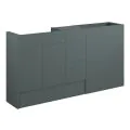 Vasca Liscio 1536mm Standard Basin WC & 3 Drawer Unit Pack - Matt Green (Oak Cab) - 0