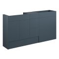Vasca Liscio 1536mm Standard Basin  WC & 3 Drawer Unit Pack - Matt Arley Blue (Oak Cab)  - 0