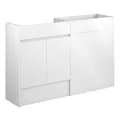 Vasca Salto 1236mm Standard Basin & WC Unit Pack - White Gloss (Oak Cab) - 0