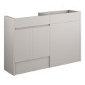 Vasca Salto 1236mm Standard Basin & WC Unit Pack - Matt Dove Grey (Oak Cab)  - 0