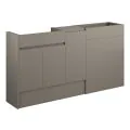 Vasca Salto 1536mm Standard Basin  WC & 1 Door Unit Pack - Matt Stone (Oak Cab)  - 0