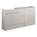 Vasca Salto 1536mm Standard Basin  WC & 1 Door Unit Pack - Matt Dove Grey (Oak Cab)  - 0