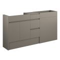 Vasca Salto 1536mm Standard Basin  WC & 3 Drawer Unit Pack - Matt Stone (Oak Cab)  - 0