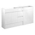 Vasca Salto 1536mm Standard Basin  WC & 3 Drawer Unit Pack - White Gloss (Oak Cab)  - 0