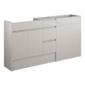 Vasca Salto 1536mm Standard Basin  WC & 3 Drawer Unit Pack - Matt Dove Grey (Oak Cab)  - 0