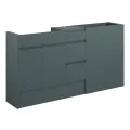Vasca Salto 1536mm Standard Basin  WC & 3 Drawer Unit Pack - Matt Green Camo (Oak Cab)  - 0