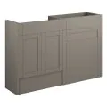 Vasca Bordo 1236mm Standard Basin & WC Unit Pack - Matt Stone (Oak Cab) - 0