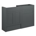 Vasca Bordo 1236mm Standard Basin & WC Unit Pack - Matt Graphite Grey (Oak Cab)  - 0