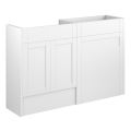 Vasca Bordo 1236mm Standard Basin & WC Unit Pack - Matt White (Oak Cab)  - 0