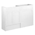 Vasca Bordo 1236mm Standard Basin & WC Unit Pack - Matt White (Grey Cab) - 0