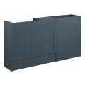 Vasca Bordo 1536mm Standard Basin  WC & 3 Drawer Unit Pack - Matt Arley Blue (Oak Cab)  - 0